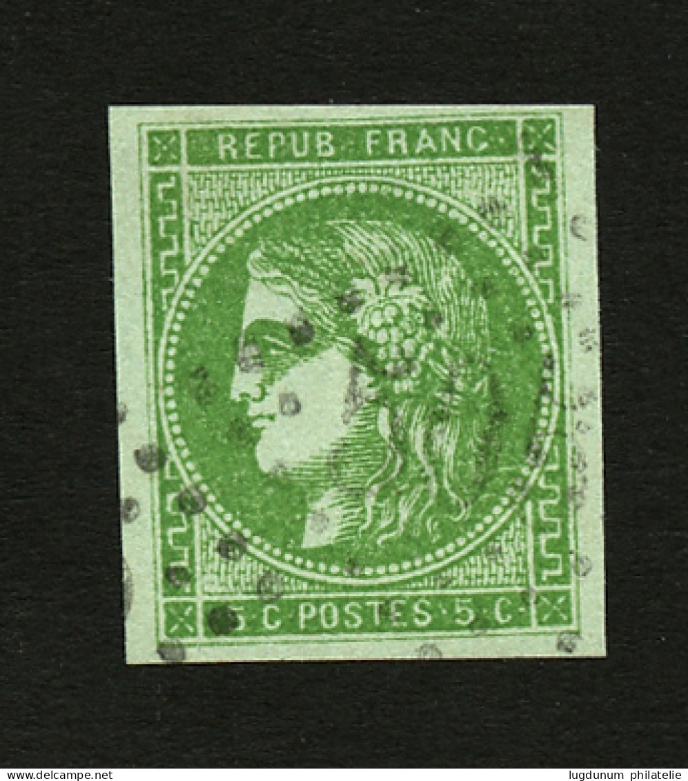 5c BORDEAUX (n°42B) Obl. GC. Signé SCHELLER. TTB. - 1870 Bordeaux Printing