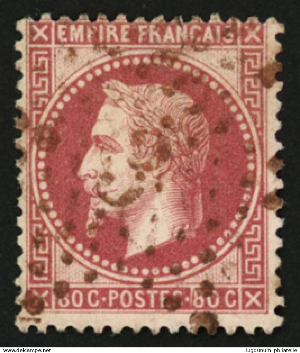 80c Empire Lauré (n°32) Obl. ETOILE 3 De PARIS En Rouge. Rare. Superbe. - 1849-1876: Période Classique