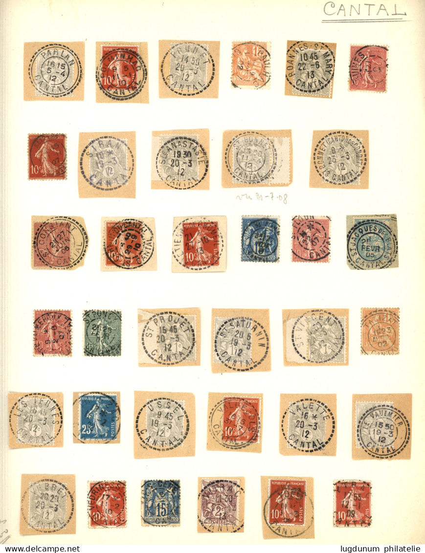 CANTAL : Superbe Collection D' Oblitérations Sur 146 Timbres. Nombreux Bureaux De Distributions. Qualité Exceptionnelle. - 1849-1876: Klassieke Periode