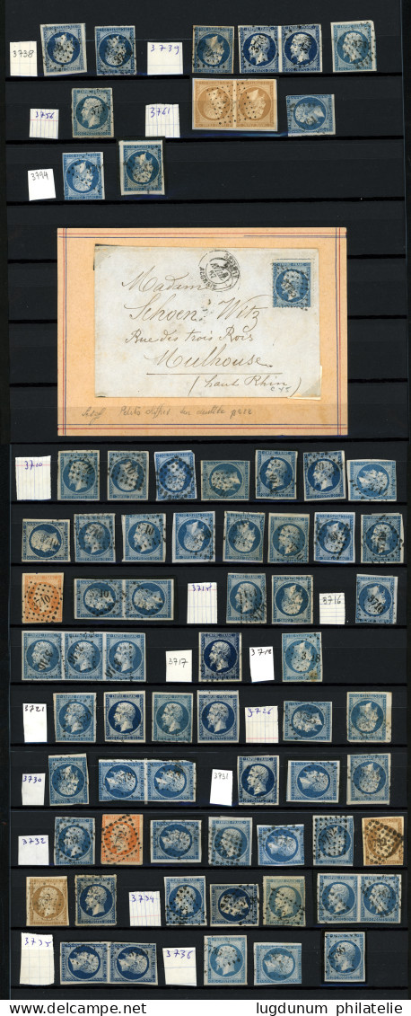 PETITS CHIFFRES D' ALGERIE - Collection De 69 Timbres + 1 Lettre . TB. - 1849-1876: Periodo Classico