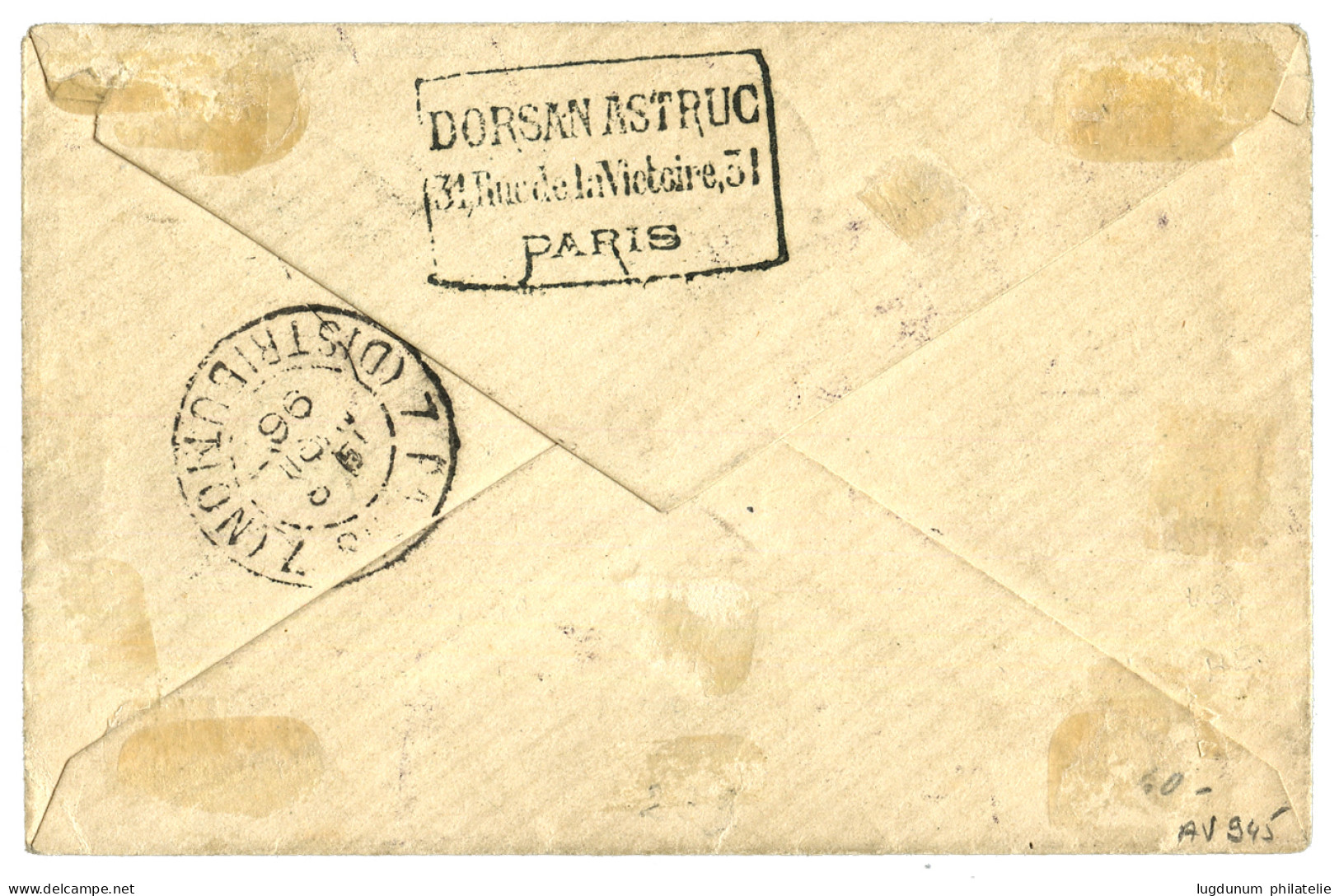MADAGASCAR : 1896 "ELLIPSE" 5 S/ 1c (n°23) Sur Enveloppe Du RESIDENT GENERAL DE MADAGASCAR Pour PARIS. Cote Timbre Détac - Otros & Sin Clasificación