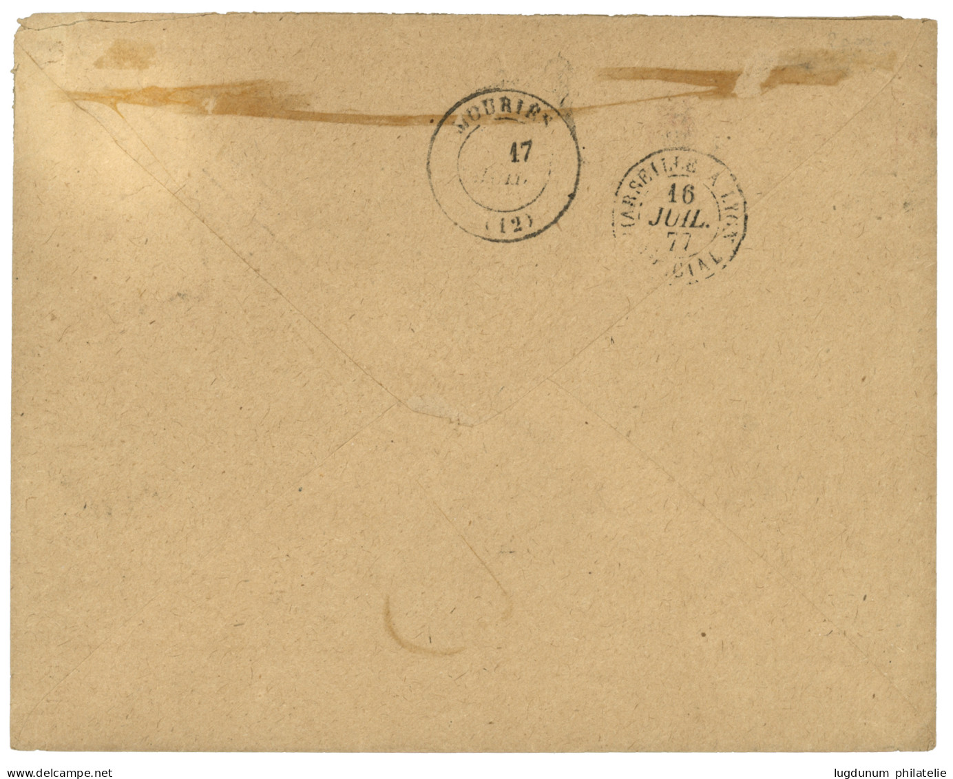 1877 40c Siège (n°38) Obl. YOKOHAMA Bau FRANCAIS Sur Enveloppe (Tarif UPU) Pour La FRANCE. TTB. - 1849-1876: Période Classique