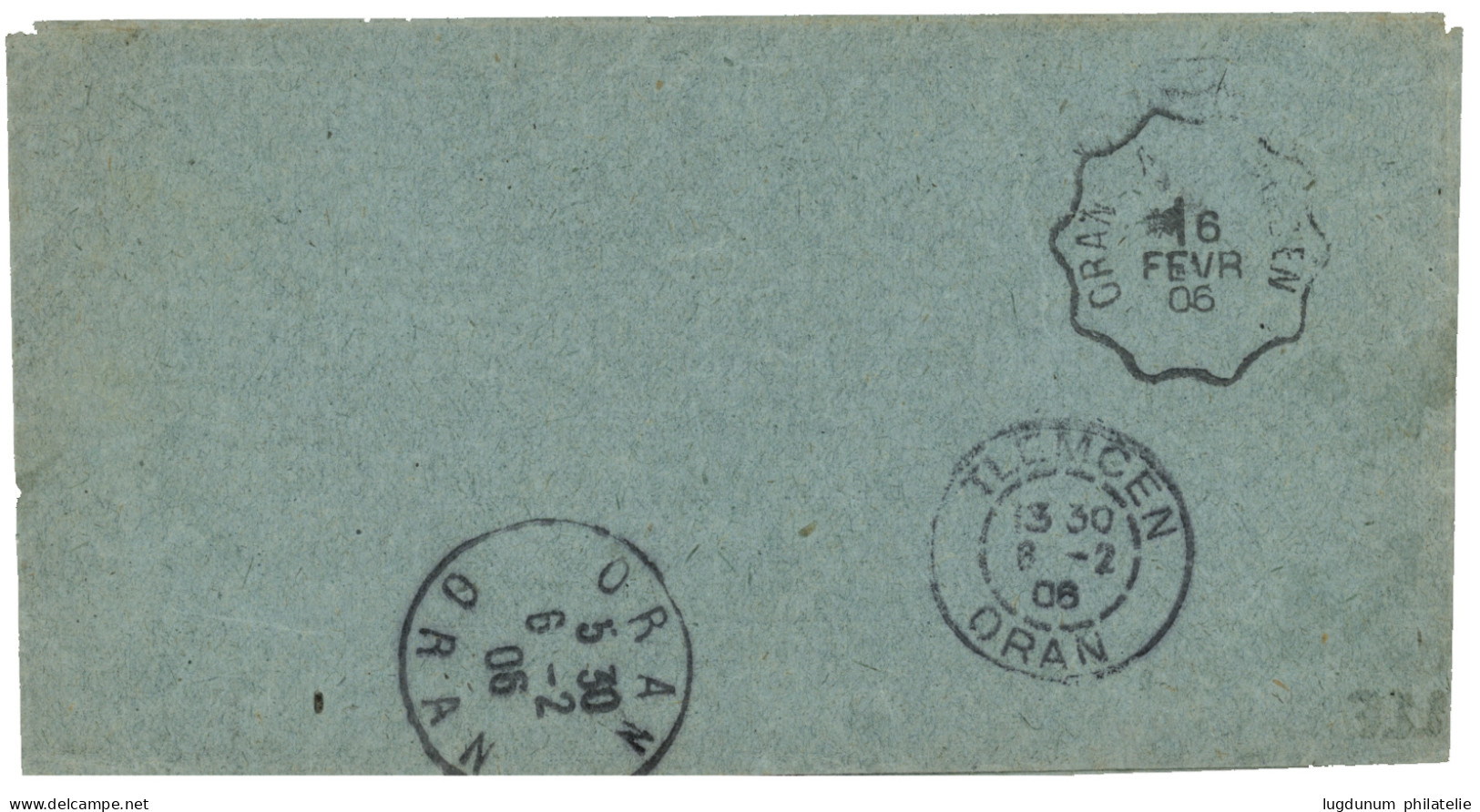 1906 15c Gris Obl. LIBREVILLE GABON Sur TELEGRAMME Pour TLENCEN (ALGERIE). TTB. - Andere & Zonder Classificatie
