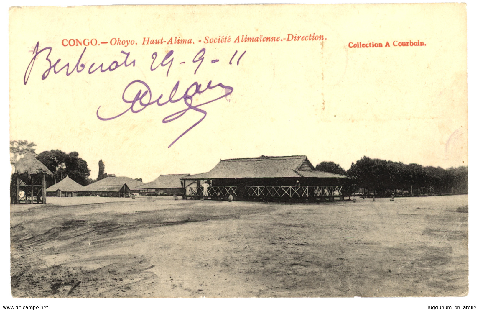 "BERBUATI Via NOLA" : 1911 10c Obl. NOLA CONGO FRANCAIS Sur Carte (OKYO) Datée "BERBUATI 29.9.11". Rare. TB. - Autres & Non Classés