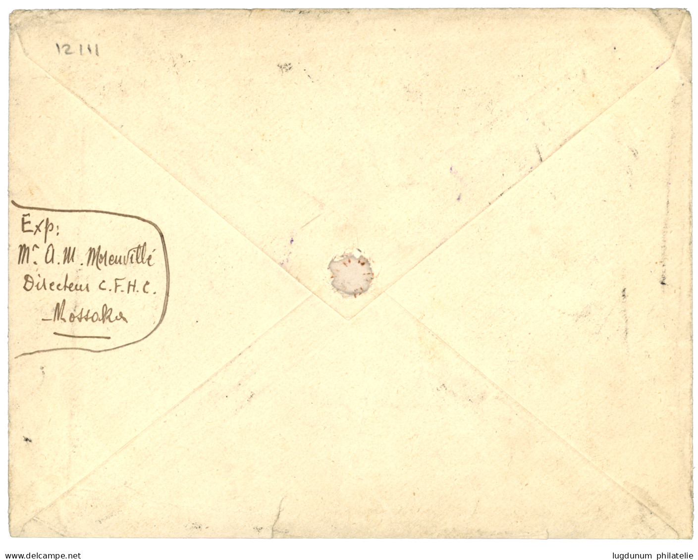 "MOSSAKA" : 1922 5c + 10c (x4)+ 15c Obl. MOSSAKA MOYEN-CONGO Sur Lettre RECOMANDEE. Bureau Rare. TTB. - Other & Unclassified