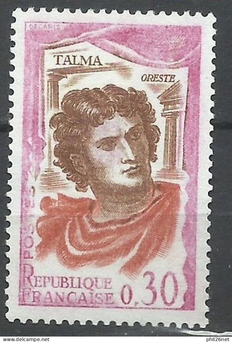 France  N° 1302   Talma  " Oreste"  Brun Et Rose       Neuf ( * )    B/TB    Voir Scans  Soldé  ! ! ! - Nuovi