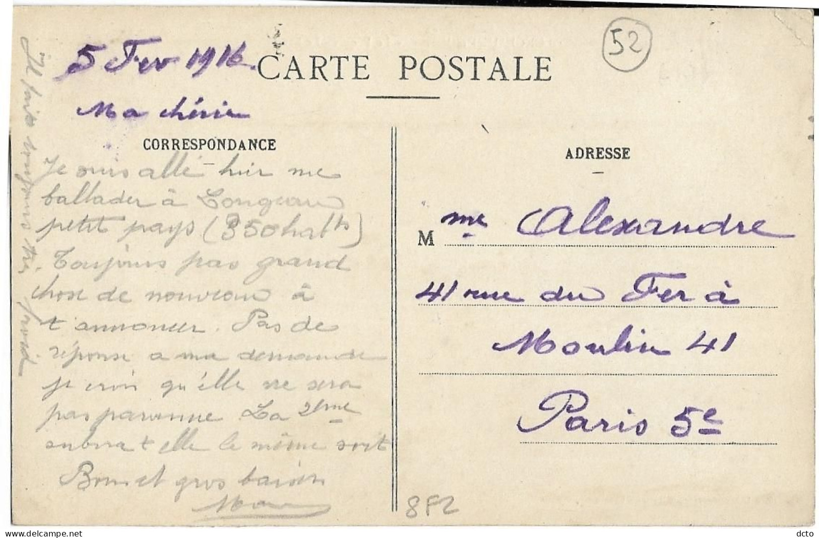 LONGEAU (52) Le Pâquis. Le Lavoir Ed. Merger- Levasseur, Envoi 1916 - Le Vallinot Longeau Percey