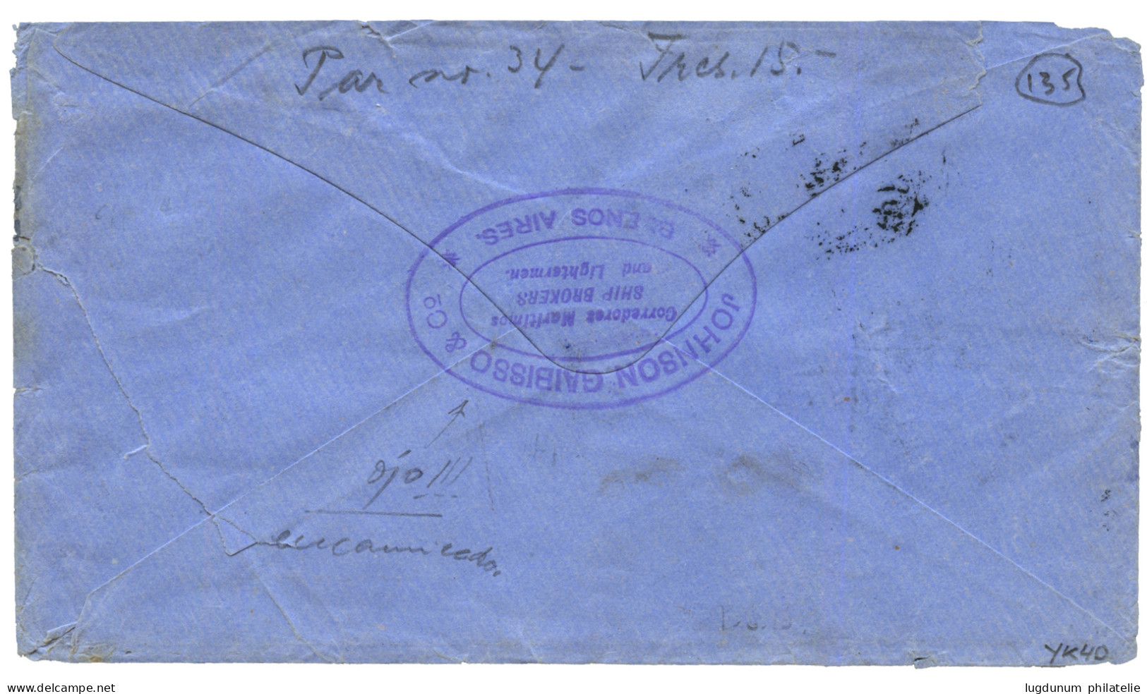 "ARGENTINA To NORWAY" : ARGENTINA  16c Pair Canc. BUENOS AIRES On Envelope To TÖNSBERG (NORWAY). Very Rare Destination.  - Andere & Zonder Classificatie