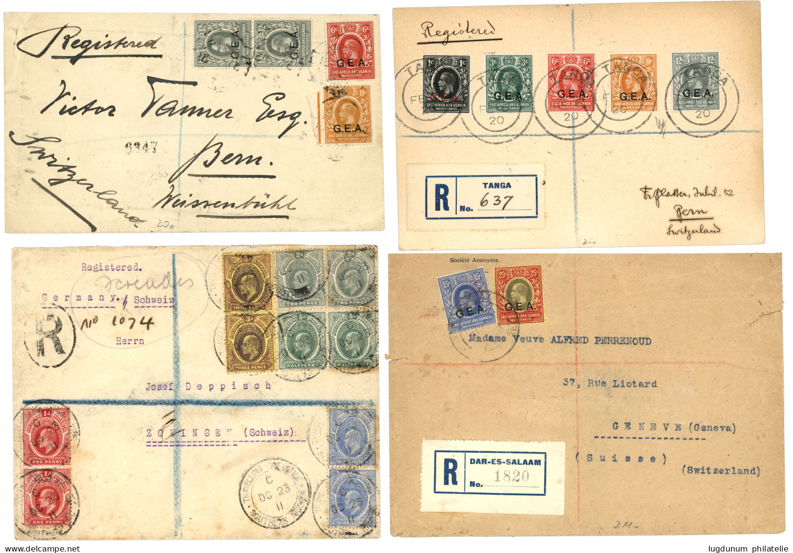 GERMAN EAST AFRICA  / NORTHERN NIGERIA : Lot Of 4 Covers. Vf. - Afrique Orientale