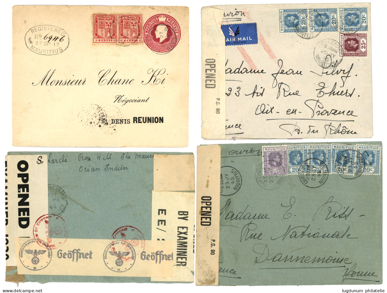 MAURITIUS : 1868/1942 Lot 15 Covers. See Web. Superb. - Mauritius (...-1967)