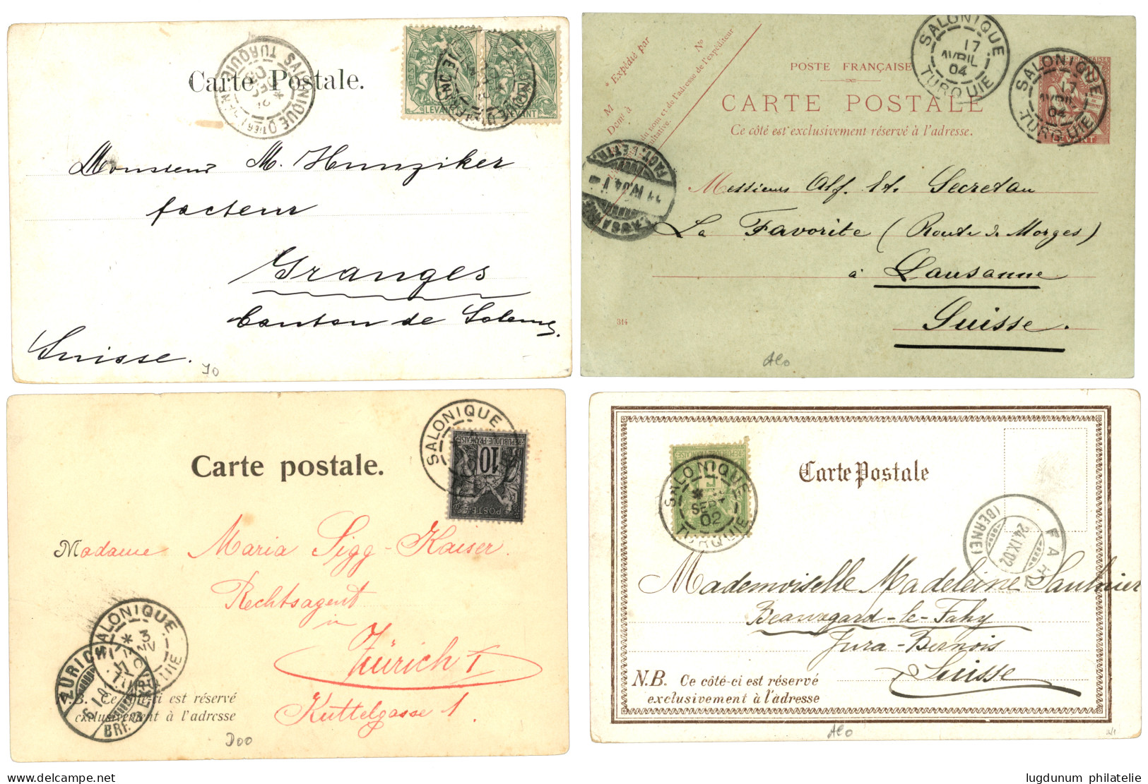 LEVANT : Lot 9 Covers From FRENCH, AUSTRIAN And BRITISH Post Offices. Vvf. - Otros & Sin Clasificación