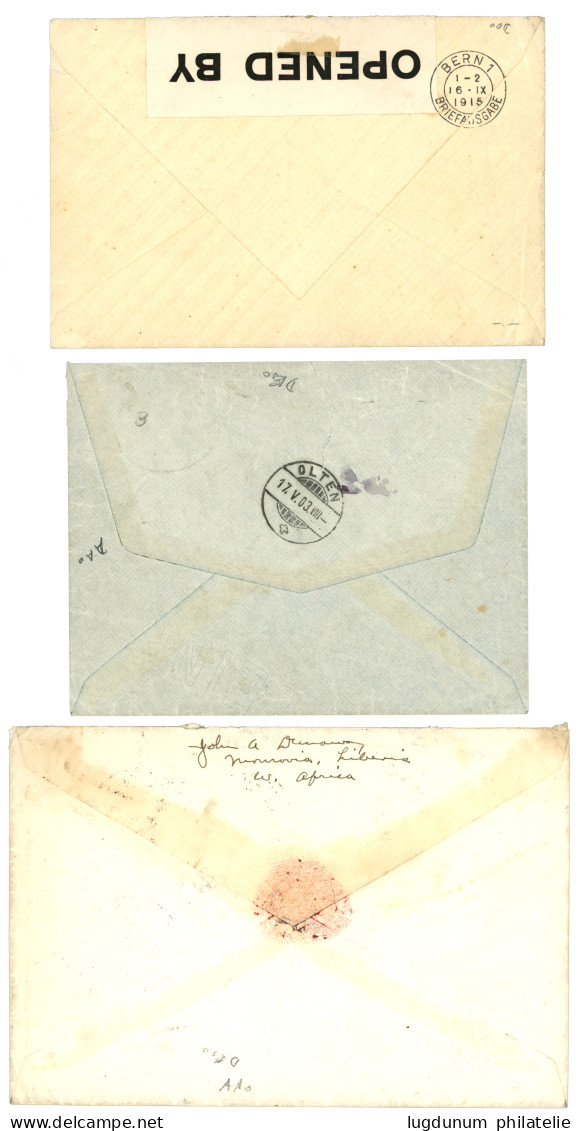 LIBERIA : Lot Of 3 Covers (MARITIME, CENSOR ...). Vf. - Otros & Sin Clasificación