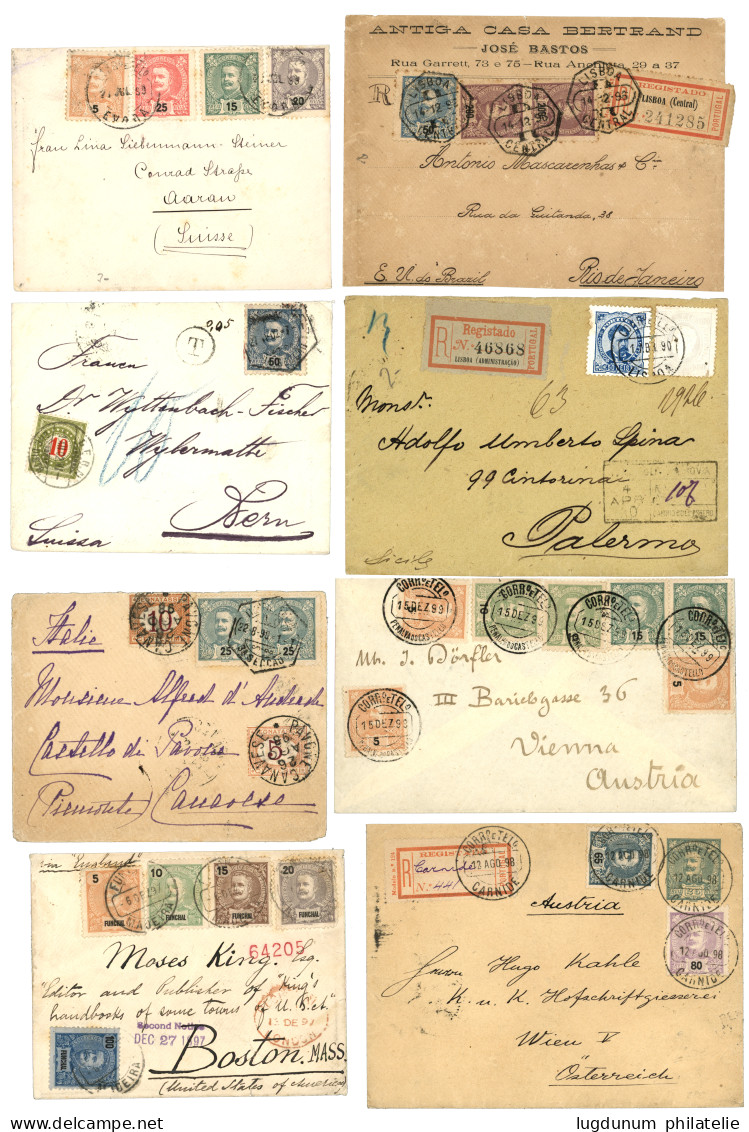 PORTUGAL : 1898/1912 Lot Of 21 Covers (+ 1 Front) To FOREIGN DESTINATIONS. Se Website. Vf. - Other & Unclassified