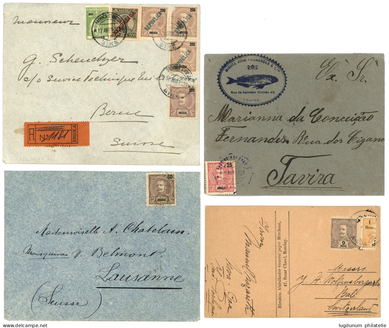 PORTUGUESES COLONIES : Superb Lot 12 Covers. Vf. - Autres & Non Classés