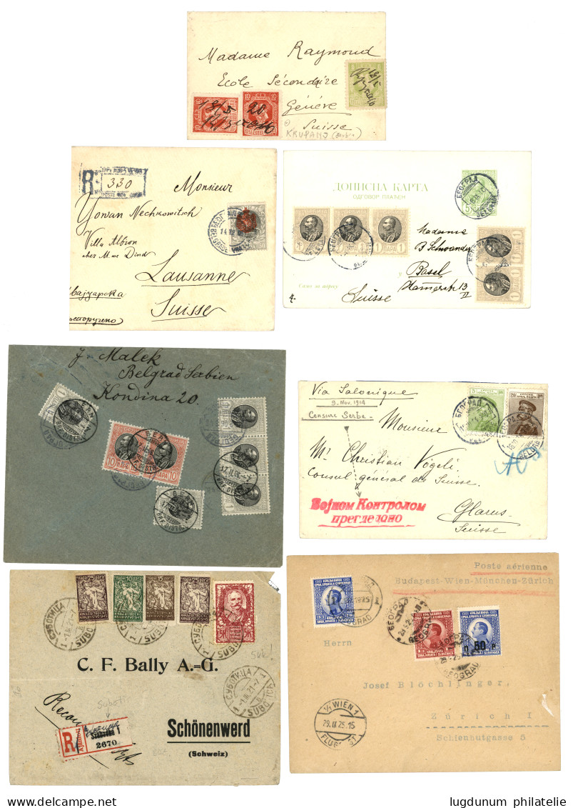 SERBIA : 1904/21 Lot 7 Covers. Vf. - Serbien