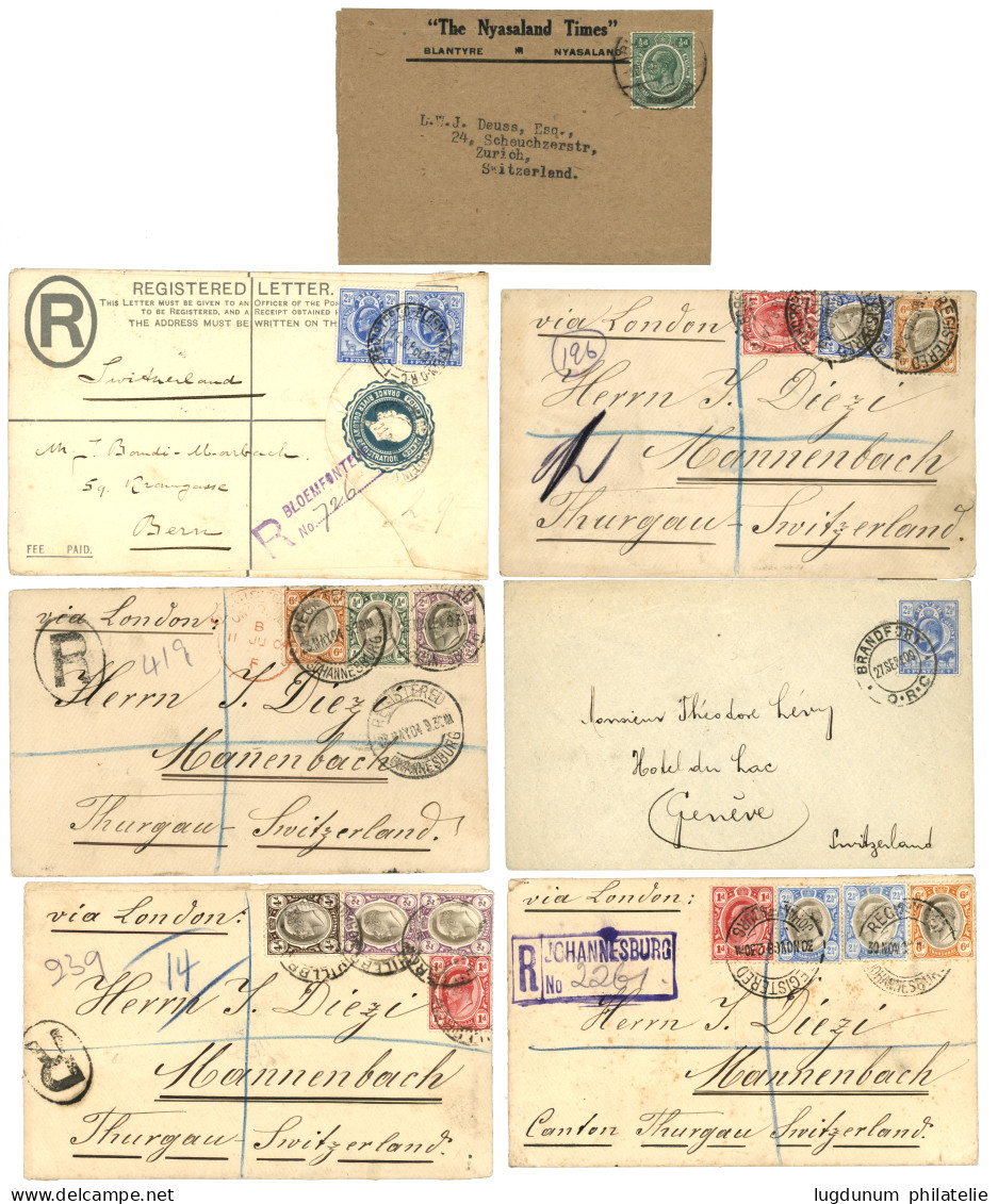 SOUTH AFRICA / NYASALAND : Lot Of 13 Covers. Vvf. - Zonder Classificatie