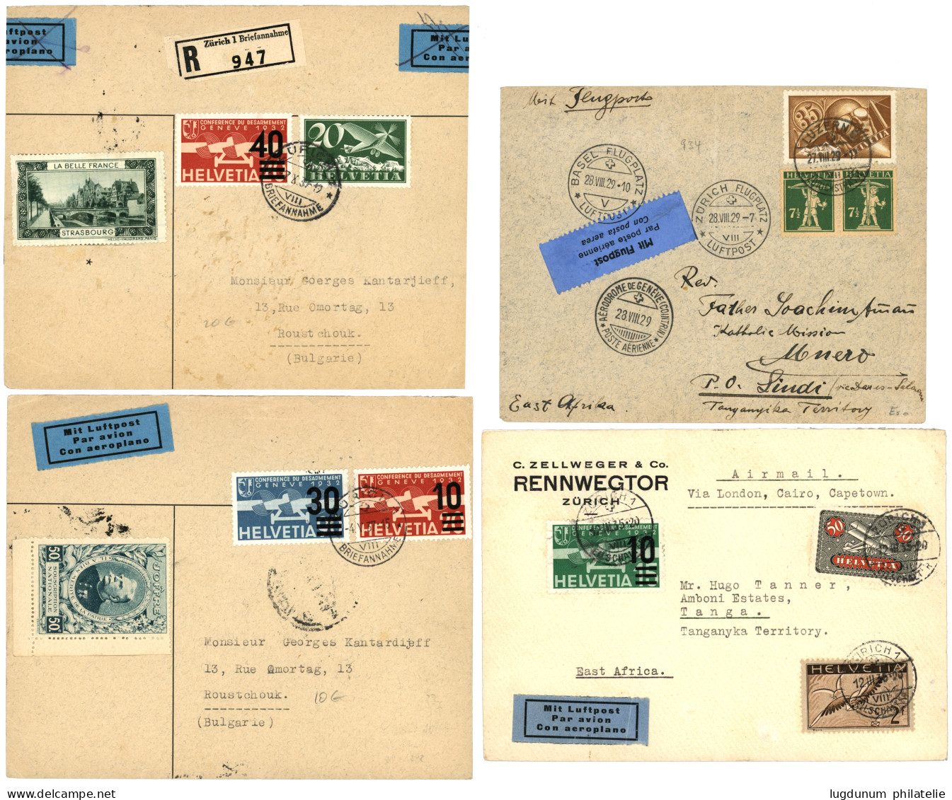 SWITZERLAND : 1918/38 Lot Of 17 Covers To Foreign Destinations. Vvf. - Autres & Non Classés
