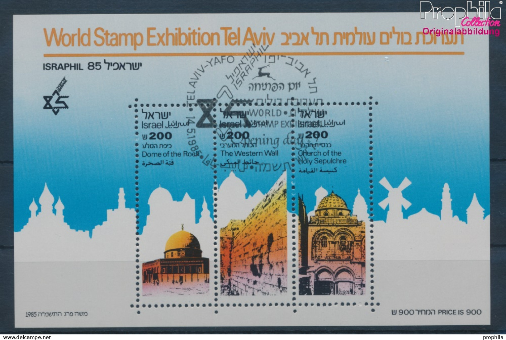 Israel Block28 Gestempelt 1985 Briefmarkenausstellung (10253028 - Usati (senza Tab)