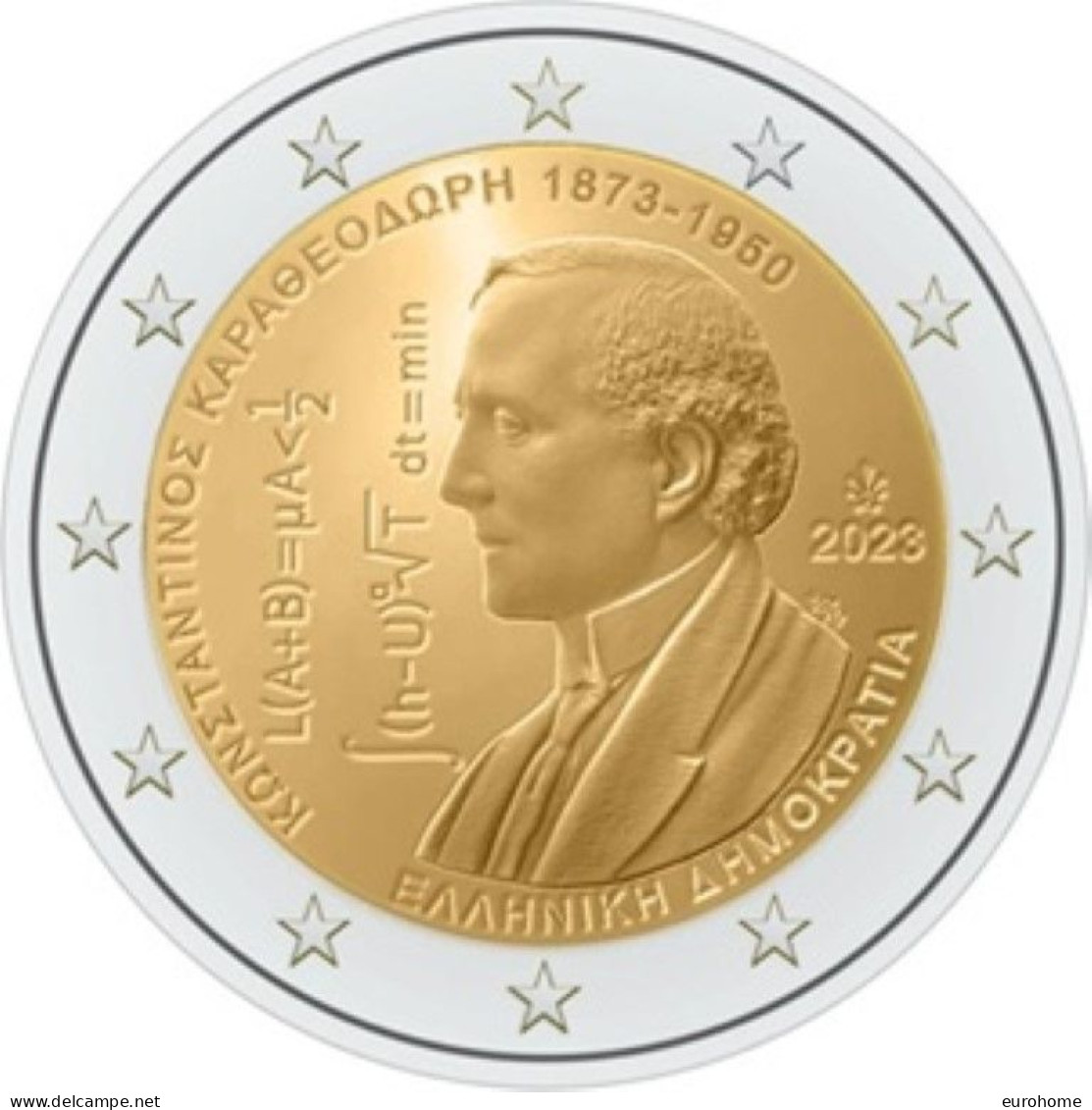 Griekenland  2023    2 Euro Commemo  "Constantin Caratheodory"     UNC Uit De Rol  UNC Du Rouleaux !! - Grèce