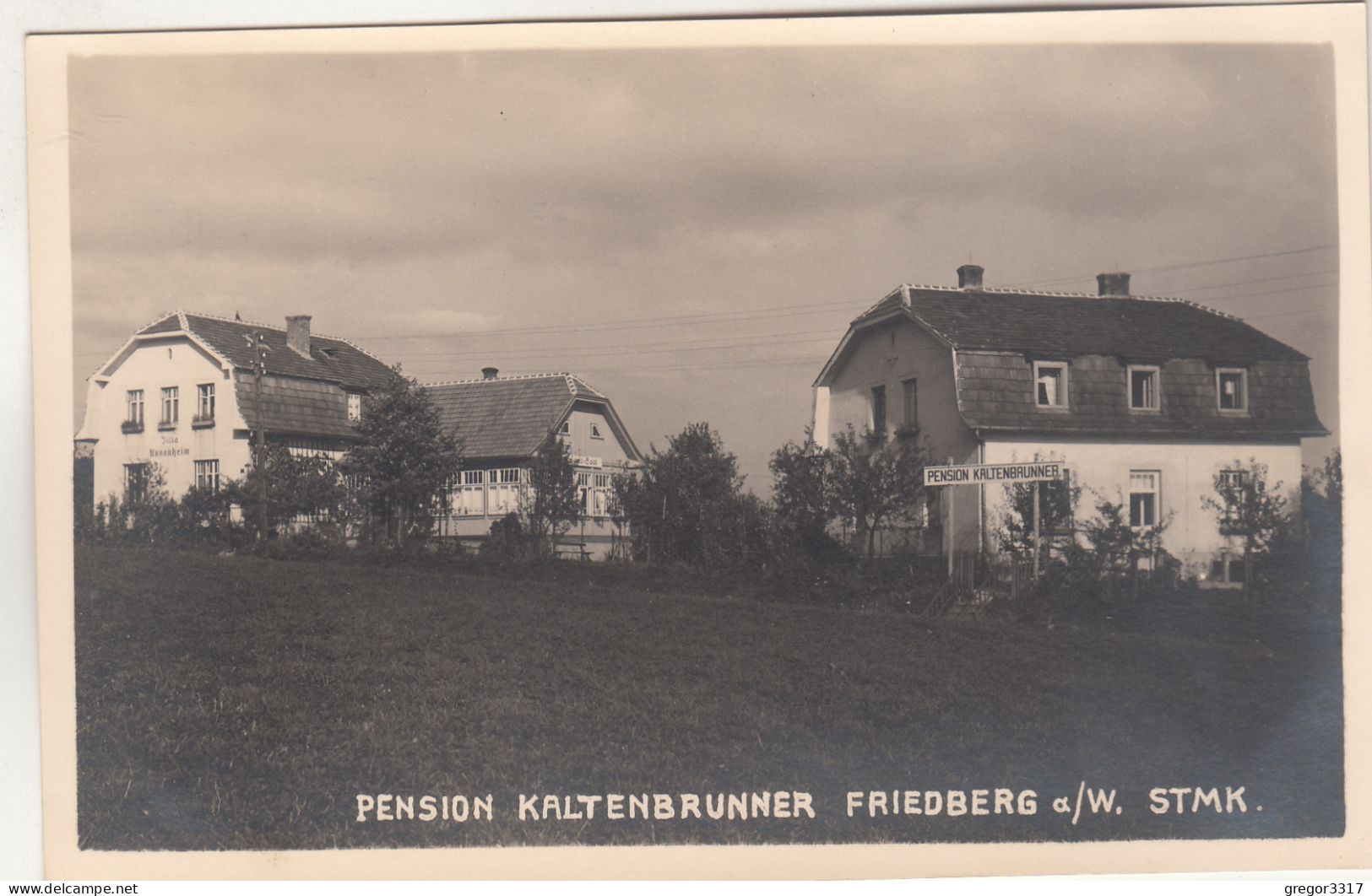 D6529) FRIEDBERG A. W. - Stmk,. - Pension KALTENBRUNNER - Tolle Sehr Alte FOTO AK 1937 - Friedberg