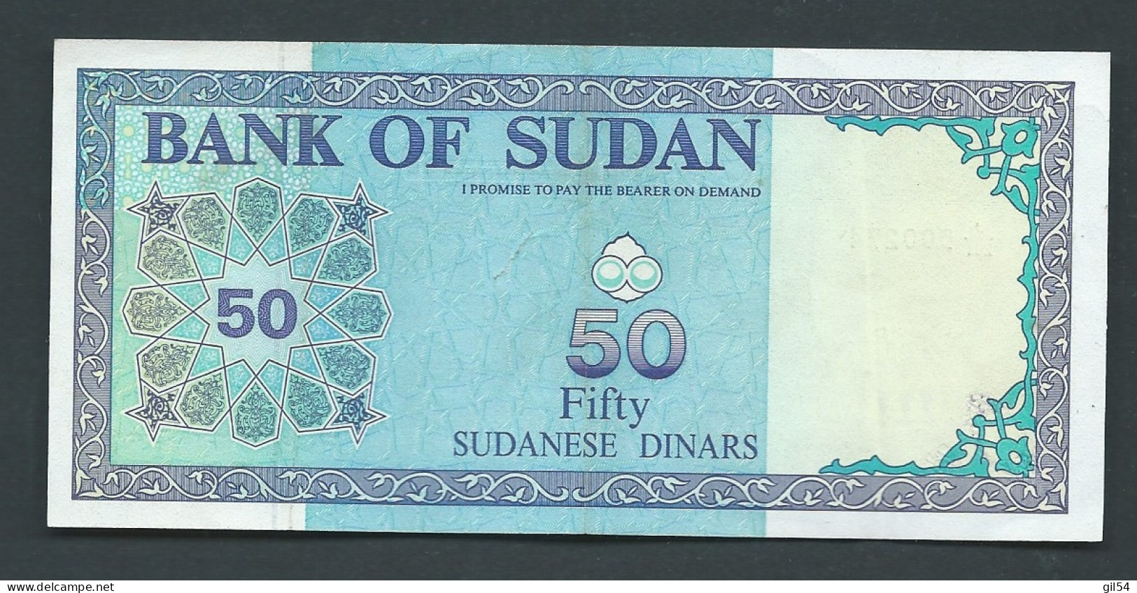 Sudan 50 Dinars 1992 - J/201 500274  - Laura 12105 - Sudan
