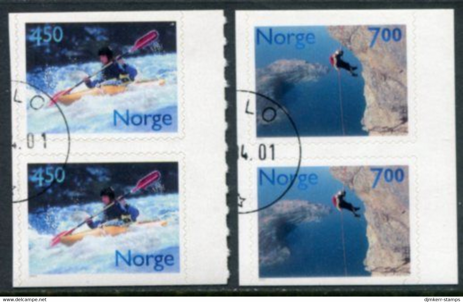 NORWAY 2001 Leisure Activities Pairs Used.  Michel 1383-84 Do-Du - Usati