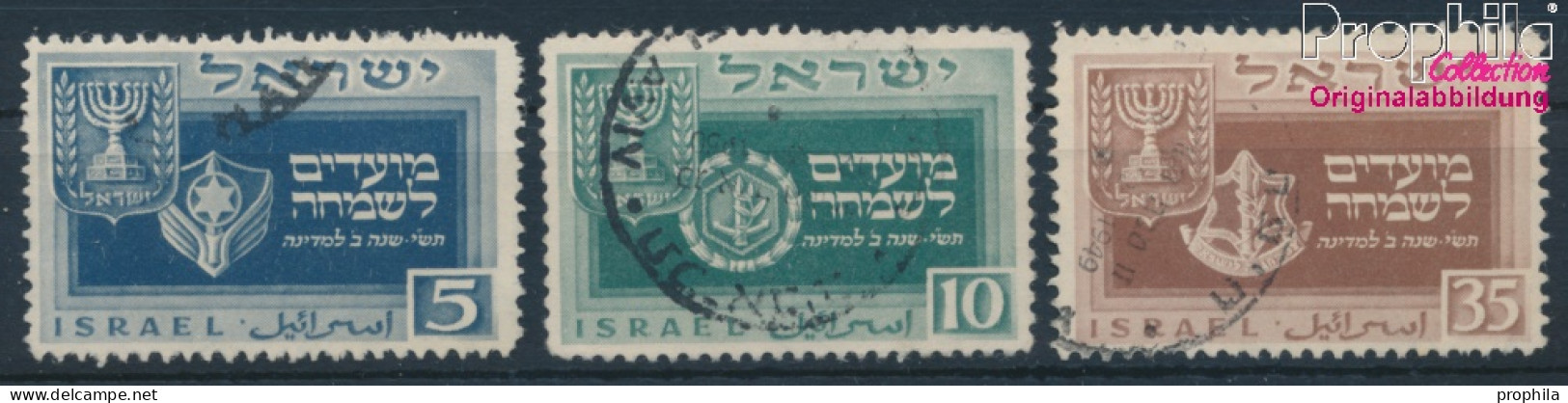 Israel 19-21 (kompl.Ausg.) Gestempelt 1949 Jüdische Festtage (10252028 - Oblitérés (sans Tabs)