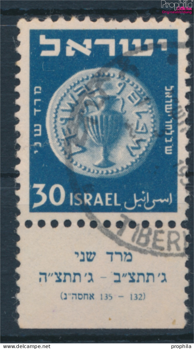 Israel 26 Mit Tab Gestempelt 1949 Alte Münzen (10252020 - Oblitérés (avec Tabs)