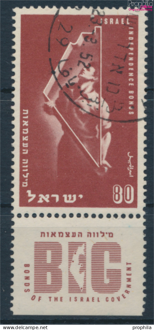 Israel 56 Mit Tab (kompl.Ausg.) Gestempelt 1951 Unabhängigkeitsanleihe (10251996 - Used Stamps (with Tabs)