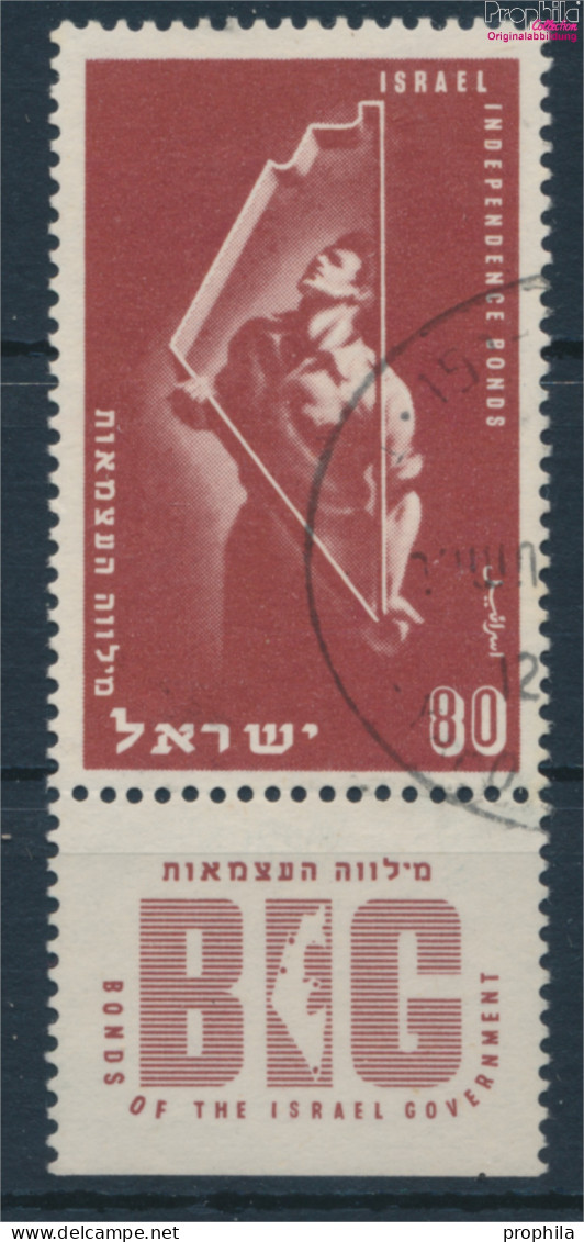 Israel 56 Mit Tab (kompl.Ausg.) Gestempelt 1951 Unabhängigkeitsanleihe (10251997 - Gebruikt (met Tabs)