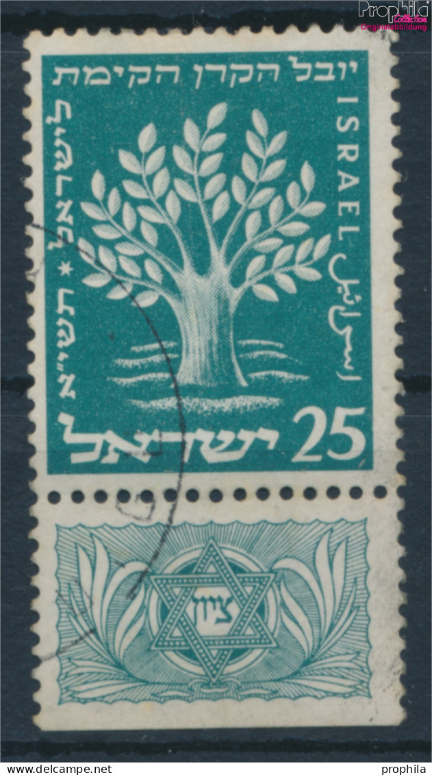 Israel 60 Mit Tab Gestempelt 1951 Jüdischer Nationalfonds (10251993 - Gebraucht (mit Tabs)