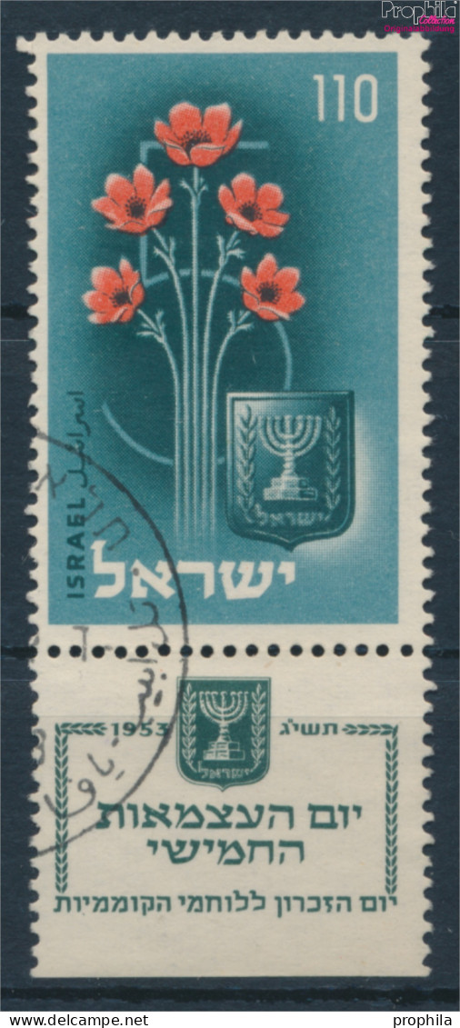 Israel 87 Mit Tab (kompl.Ausg.) Gestempelt 1953 Unabhängigkeit (10251978 - Gebraucht (mit Tabs)