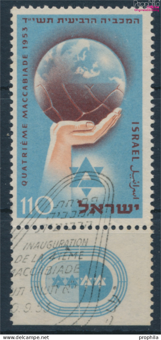 Israel 92 Mit Tab (kompl.Ausg.) Gestempelt 1953 Sportfest In Israel (10251973 - Used Stamps (with Tabs)