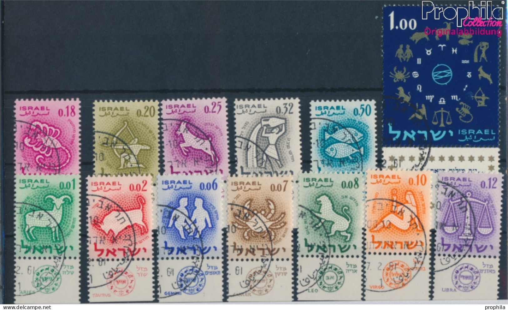 Israel 224-236 Mit Tab (kompl.Ausg.) Gestempelt 1961 Tierkreiszeichen (10251932 - Used Stamps (with Tabs)