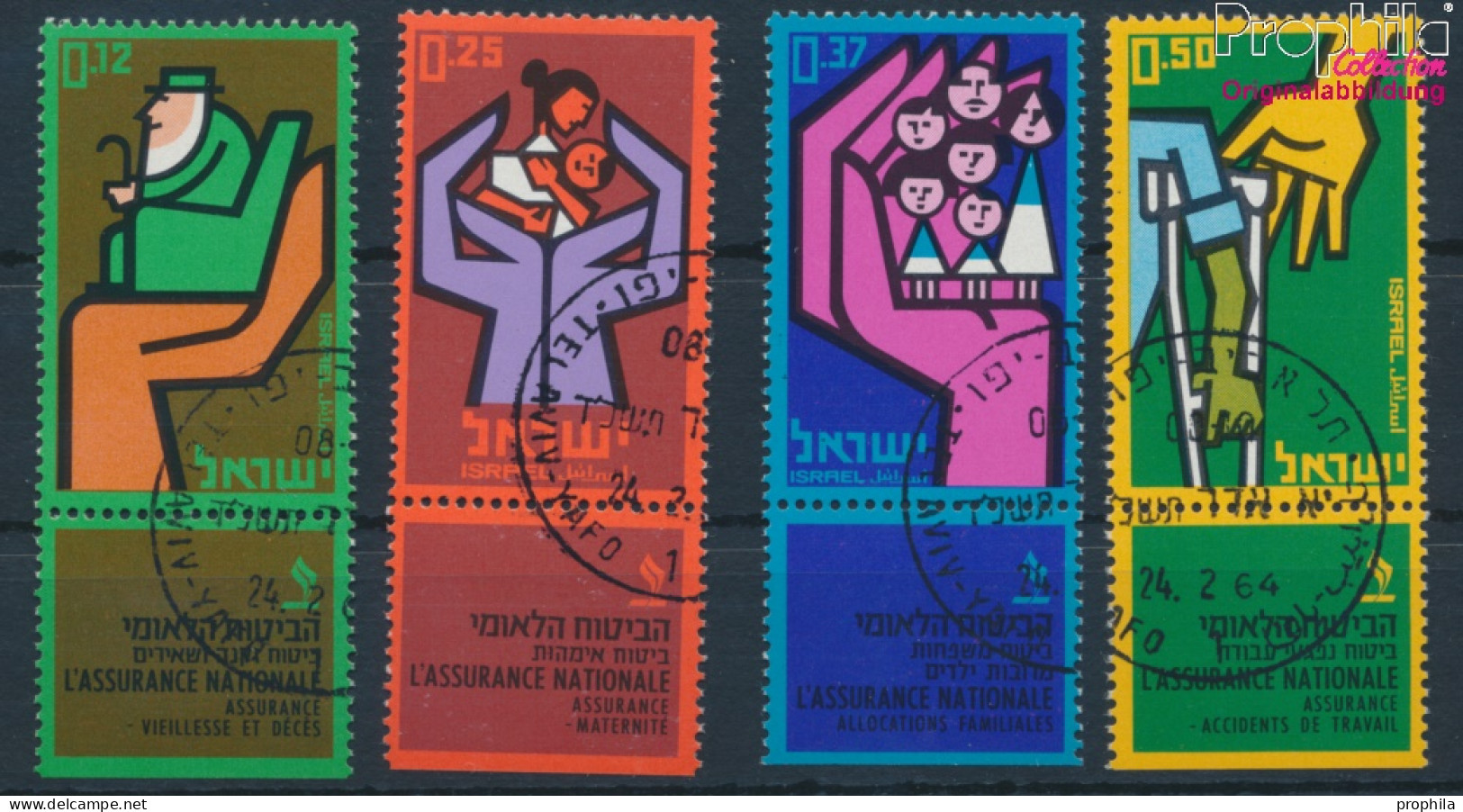Israel 296-299 Mit Tab (kompl.Ausg.) Gestempelt 1963 Nationalversicherung (10251876 - Oblitérés (avec Tabs)