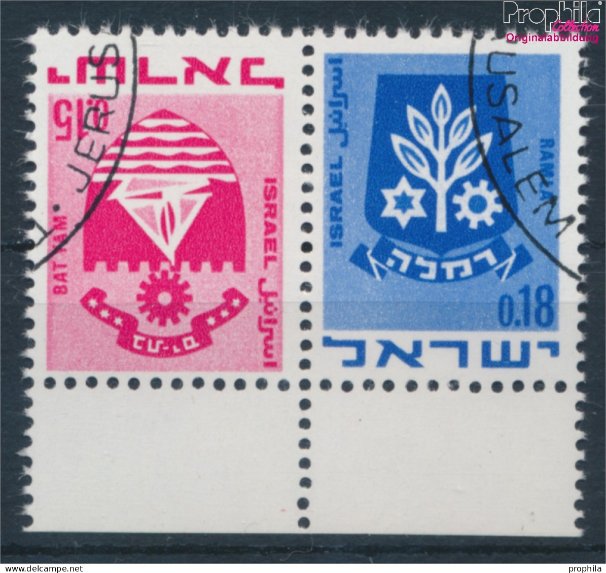 Israel 444/486 Kehrdruckpaar Gestempelt 1971 Wappen (10252340 - Usados (sin Tab)