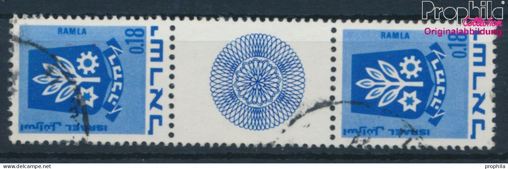 Israel 486/486 ZS Zwischenstegpaar (kompl.Ausg.) Gestempelt 1971 Wappen (10252322 - Usados (sin Tab)