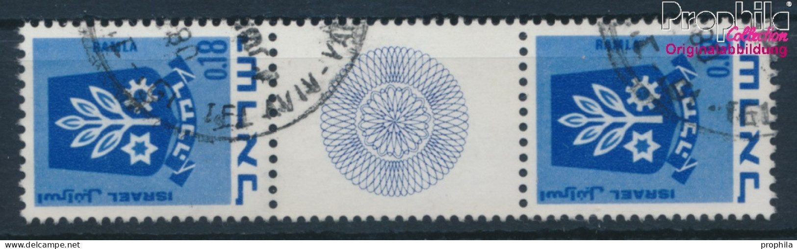 Israel 486/486 ZS Zwischenstegpaar (kompl.Ausg.) Gestempelt 1971 Wappen (10252323 - Used Stamps (without Tabs)