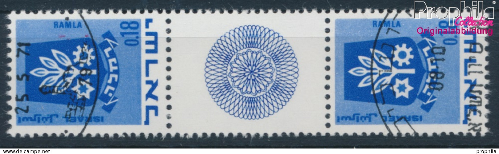 Israel 486/486 ZS Zwischenstegpaar (kompl.Ausg.) Gestempelt 1971 Wappen (10252329 - Usati (senza Tab)