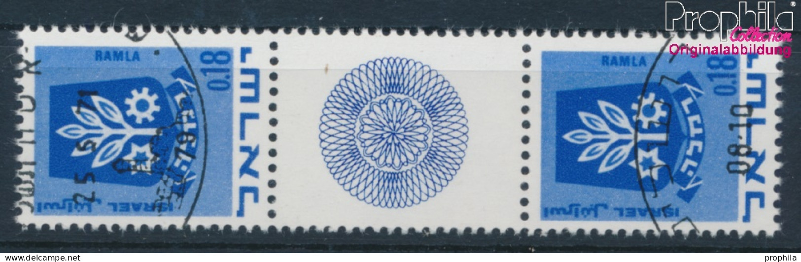 Israel 486/486 ZS Zwischenstegpaar (kompl.Ausg.) Gestempelt 1971 Wappen (10252330 - Gebraucht (ohne Tabs)