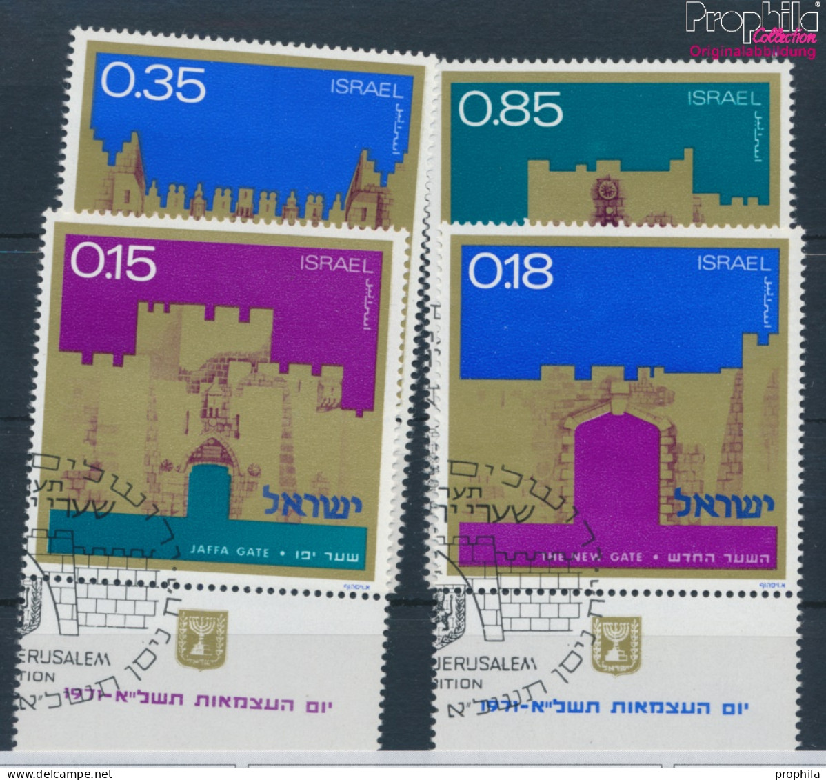 Israel 503-506 Mit Tab (kompl.Ausg.) Gestempelt 1971 Stadttore Von Jerusalem (10252279 - Usados (con Tab)