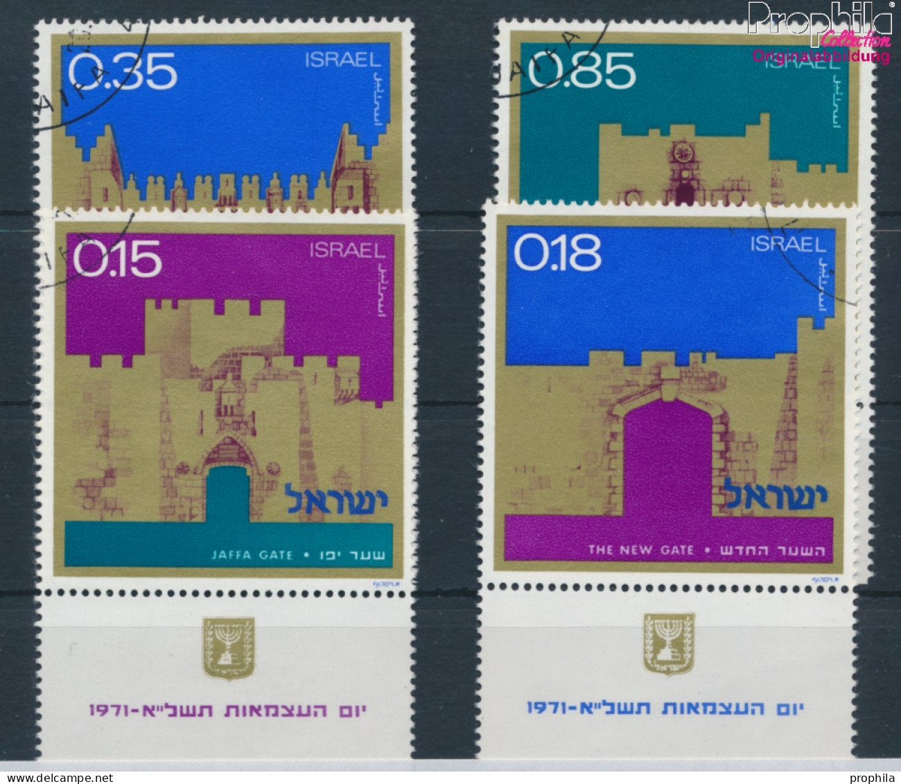 Israel 503-506 Mit Tab (kompl.Ausg.) Gestempelt 1971 Stadttore Von Jerusalem (10252280 - Used Stamps (with Tabs)