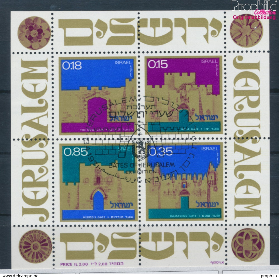 Israel Block8 (kompl.Ausg.) Gestempelt 1971 Stadttore Von Jerusalem (10252277 - Gebruikt (zonder Tabs)