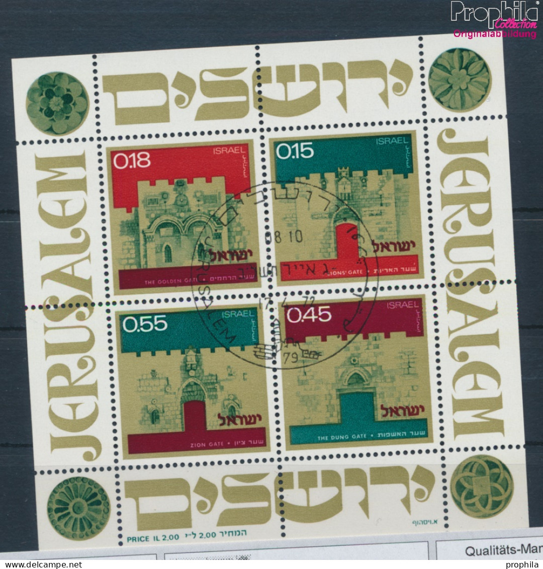 Israel Block9 (kompl.Ausg.) Gestempelt 1972 Stadttore Von Jerusalem (10252244 - Gebraucht (ohne Tabs)