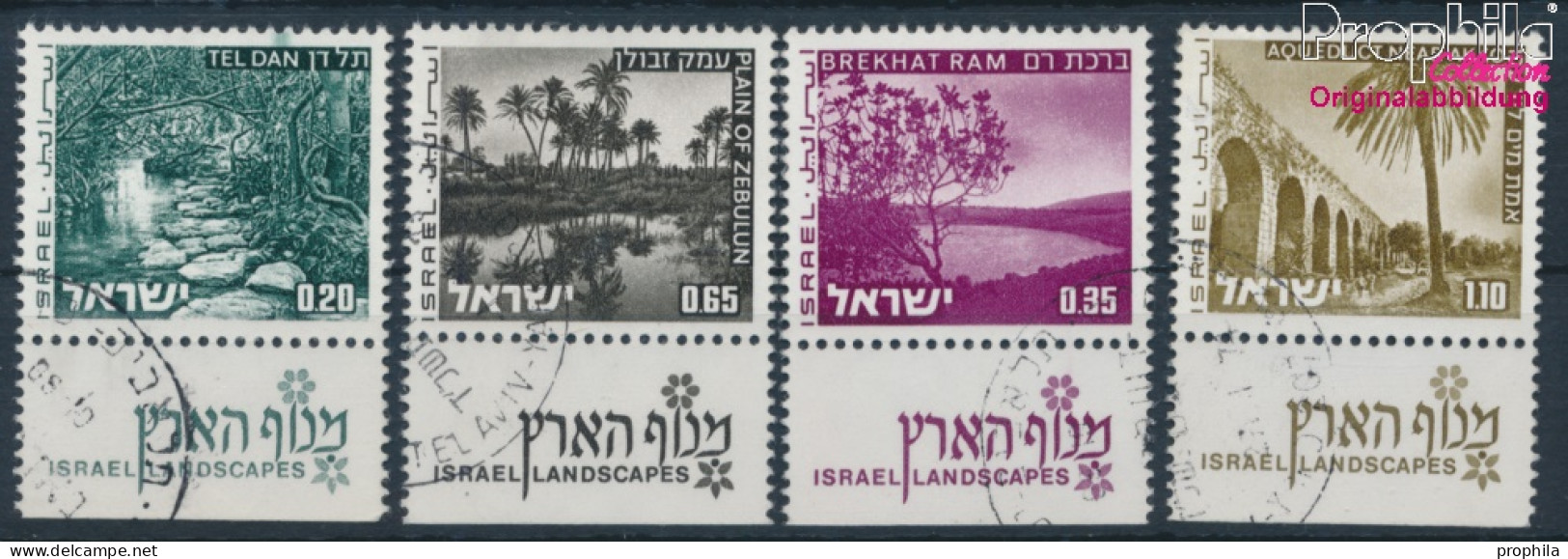 Israel 598x-601x Mit Tab (kompl.Ausg.) Gestempelt 1973 Landschaften (10252215 - Used Stamps (with Tabs)