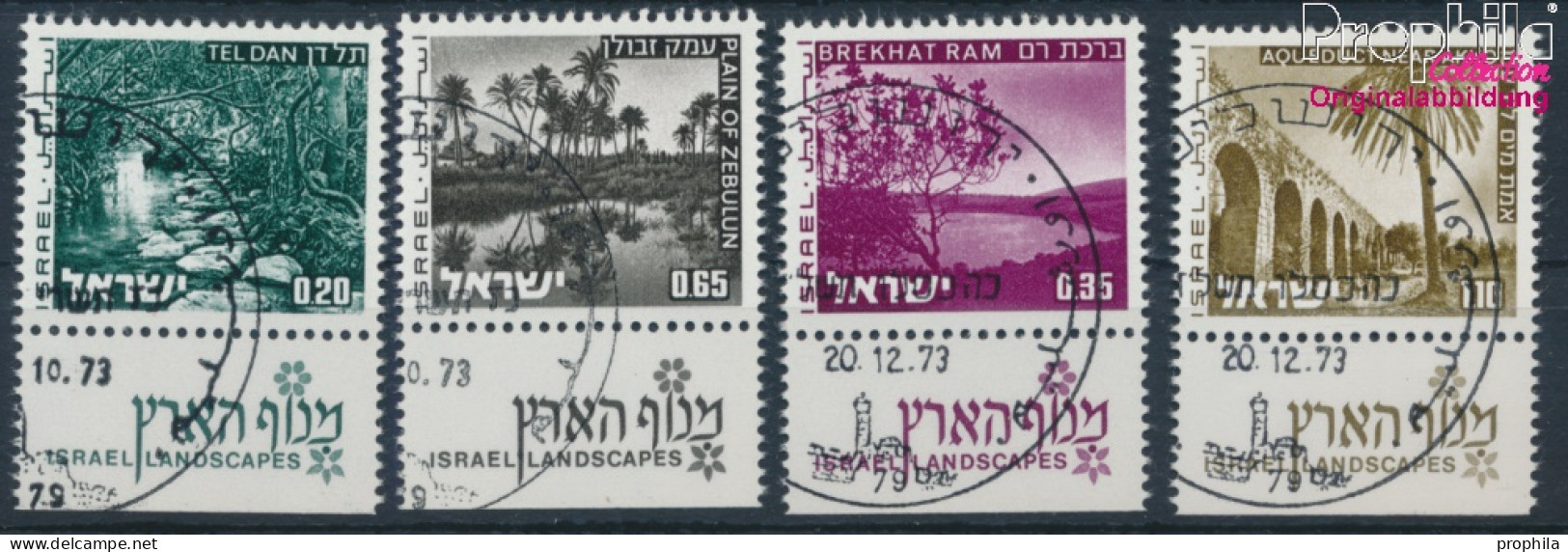 Israel 598x-601x Mit Tab (kompl.Ausg.) Gestempelt 1973 Landschaften (10252216 - Oblitérés (avec Tabs)