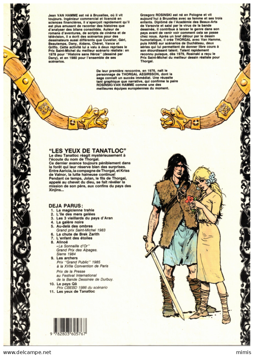 THORGAL  "Les Yeux De Tanatloc"  N° 11  E.O. 10/1986 - Thorgal