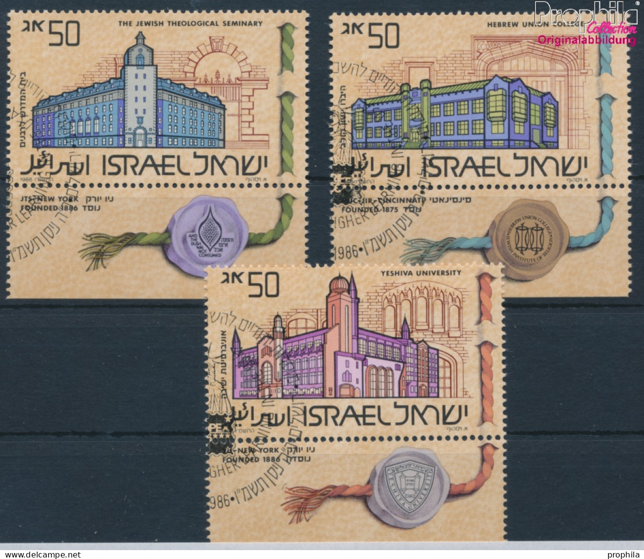 Israel 1033-1035 Mit Tab (kompl.Ausg.) Gestempelt 1986 Jüdische Hochschulen (10252065 - Oblitérés (avec Tabs)