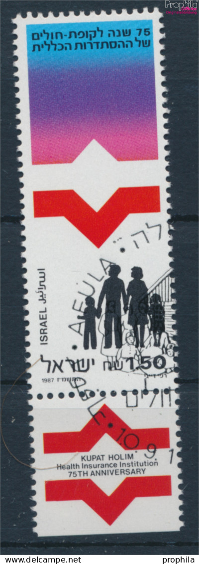 Israel 1068 Mit Tab (kompl.Ausg.) Gestempelt 1987 Gesundheitsdient Kupat Holim (10252050 - Usati (con Tab)