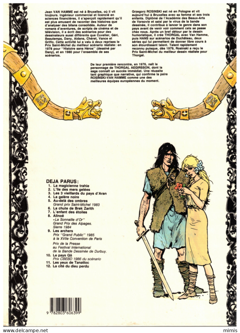 THORGAL  "La Cité Du Dieu Perdu"  N° 12  E.O. 10/1987 - Thorgal